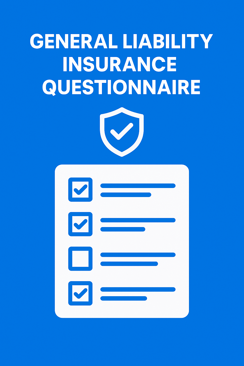 TBF Insurance general liability insurance questionnaire